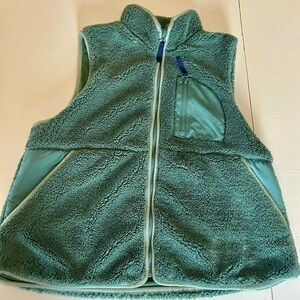 Maurices Turquoise Fleece Vest with Zip Detail